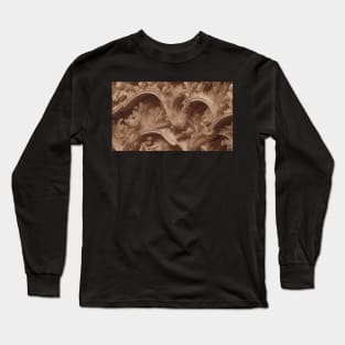 Seamless Leaf Relief Carving VI Long Sleeve T-Shirt